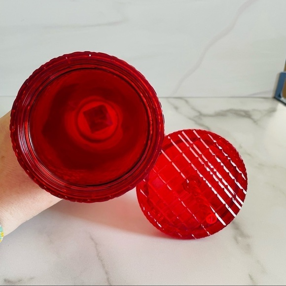 Starbucks Holiday 2021 Ruby Red Jeweled Cold Cup Tumbler- 24 oz - Picture 5 of 6